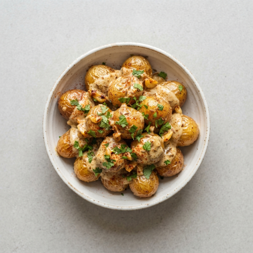 Creamy Garlic Bombay Potatoes Starter 