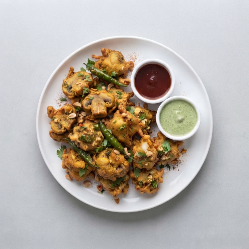 Mushroom Pakora Starter 
